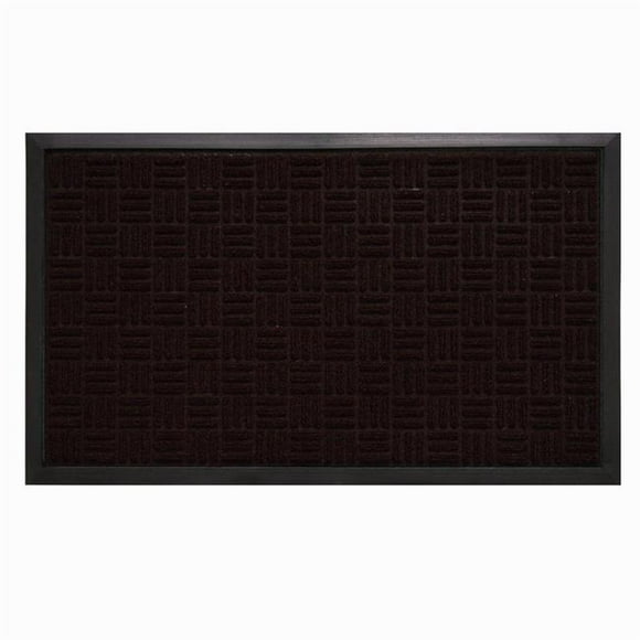 Grattoir à Bottes et Chaussures Antidérapant en Parquet Brun 36 x 24 Po