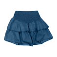 thumbnail image 5 of Wxolcjlv Denim Ruffle Mini Skirt for Women Smocked Waist Tiered A Line Flowy Short Skirt, 5 of 5