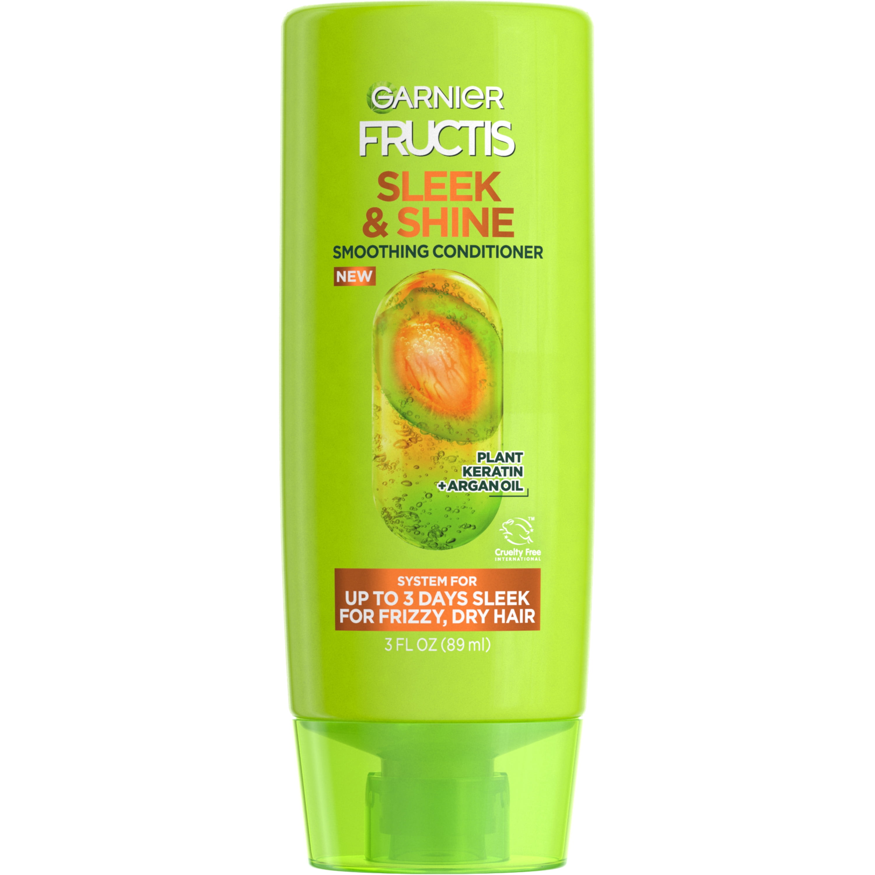 Garnier Fructis Sleek and Shine Smoothing Conditioner with Argan Oil, 3 fl oz