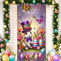 pathside Easter Backdrops for Photography, Easter Decorations, Easter Banner Background Fabricfor Party Decor Photo Prop Booth Indoor Outdoor, 90x180cm/35.43x70.87 in