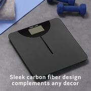 Health o meter LCD Carbon Fiber Digital Body Weight Scale, 400lb Capacity