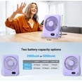 thumbnail image 6 of Small Desk Fan Personal Fans: 2000mah 10 Hours Battery Office Quiet Mini Desktop Fan Portable Rechargeable Travel Essentials, 6 of 7