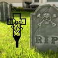 thumbnail image 3 of YAOMOBB Ground Stake Decorative Garden Stake Iron Stake with Hollow Out Rose Heart Letter Design for Cemetery, 3 of 7