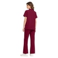 thumbnail image 6 of Minjewel Women's Quick-Dry Polo Collar Short Sleeve Scrubs for Women Set, Professional & Moisture-Wicking Scrub Set for Nurses & Caregivers,Red 2XL, 6 of 6