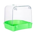 thumbnail image 1 of Baño para pájaros para jaula, caja de bañera para pájaros, espaciosa, transparente, limpieza, suministros para mascotas, baño Verde, 1 of 8