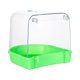 thumbnail image 1 of Baño para pájaros para jaula, accesorio de juguete colgante para baño de pájaros, ducha transparente para loros y periquitos. Verde, 1 of 8