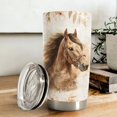 thumbnail image 3 of Vaso aislante de acero inoxidable de 20 oz SANDJEST Horse, 3 of 7