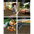thumbnail image 5 of SIXHOME Outdoor Rug 8'x10' Waterproof Reversible Patio Rug Modern Lightweight Plastic Straw Indoor Outdoor Rug for RV Camping Deck Balcony Porch Boho Patio Decor Outdoor Carpet Black and Brown, 5 of 7