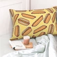 thumbnail image 4 of Cauagu Hot Dogs Print Pillow Covers with Envelope Closure,1PC Pillow Cases Decorative Pillow Case for Bed & Couch, Pillows Not Included-16"x24", 4 of 6