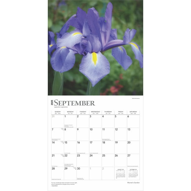 Monet's Garden | 2025 12 x 24 Inch Monthly Square Wall