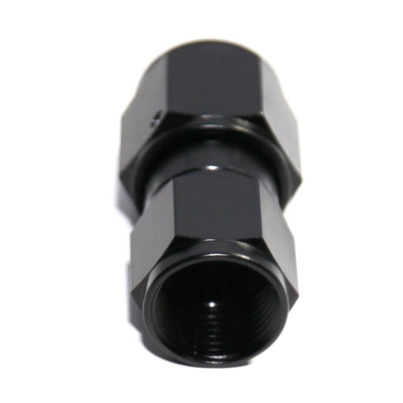 (one) Straight AN8 8AN to AN-10 Female Swivel Fuel Oil Gas Line Fitting Black