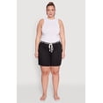 thumbnail image 2 of Womens Plus Size Rope Belted Shorts, 2 of 5
