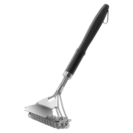 Extra-Long 17-Inch Grill Brush – Bristle-Free Cleaning Tool, Stainless Steel BBQ Scraper