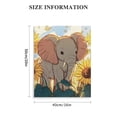 thumbnail image 3 of Patifu Elephant Sunflowers Child's Drawing Canvas Wall Decor 16x20 in, 3 of 5
