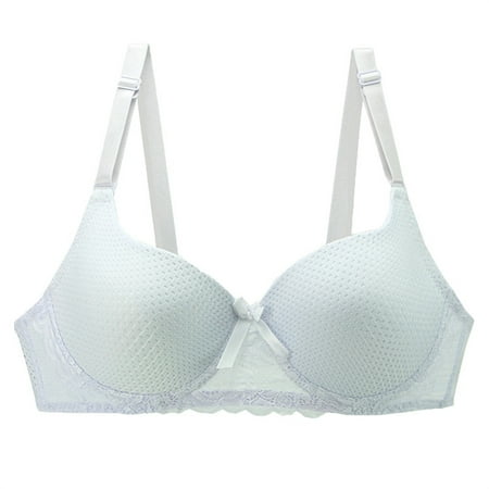 Pavied Push Up Bra Plus Size Bra High Support Bras For Women Adjustable Strap Full Coverage Up Bras Comfortable No Underwire Wireless Bras Balconette Bras Minimizer Bra White 40E