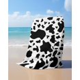 thumbnail image 4 of Cow Print Beach Towels Oversized Super Absorbent, Modern Black White Farm Animal Patterned Lightweight Bath Towel Quick Dry Sets For Bathroom/Pool/Rv Camping/Beach Play/Gym Room/Picnic 23"x47", 4 of 8