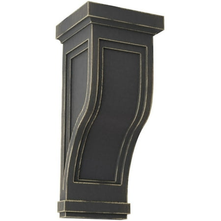 7 1 2 W x 8 D x 17 H Traditional Recessed Wood Vintage Decor Corbel Black