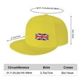 thumbnail image 3 of Unisex Adjustable Snapback Hat British Flag Britain English England Hip Hop Baseball Cap Flat Bill Brim Dad Hats, 3 of 7