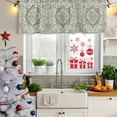 thumbnail image 5 of 2 Pack Valances for Window, Sage Green Boho Short Curtains for Kitchen Bedroom Living Room, Vintage Abstract Art Ethnic Tribe Rod Pocket Small Window Treatment Valance Drapes 60 x 18 Inch, 5 of 8