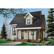 The House Designers: THD-6094 Builder-Ready Blueprints to Build a Cozy Country Cottage House Plan with Full Unfinished Basement Foundation (5 Printed Sets)