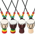 thumbnail image 4 of Small African Drums Bulk Djembe Drum Pendants Wood 4Pcs, 4 of 7
