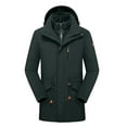 thumbnail image 3 of Yusimy Men's 3-in-1 Detachable Two-Piece Windproof Water-Repellent Jacket Zip-Front Pocket Long Sleeve Hooded Outdoor Jacket Solid Color Functional Outdoor Style, 3 of 6