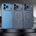 thumbnail image 5 of Allytechgroup for iPhone 14 Plus Case, Compatible with Magsafe Carbon Firber Texture Slim Fit Hard PC Magnetic Back Cover Shock-Absorbent Lightweight Phone Case for iPhone 14 Plus, Black, 5 of 8