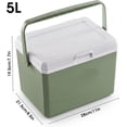 thumbnail image 3 of Mini Cooler 5L, 12-Hour Hot Cold Retention with 6 Ice Bags, Green, 3 of 8