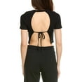 thumbnail image 2 of LNA womens  Klara Rib T-Shirt, s, Black, 2 of 3