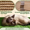 thumbnail image 2 of Yaheetech 62"H Multi Level Cat Tree Tower with Condos, Foam-Padded Perches, Green, 2 of 7