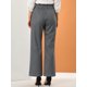 thumbnail image 5 of Pantalones Largos de pierna recta Allegra K Tartán a cuadros casuales Cintura Alta Mujer Azul oscuro M, 5 of 6