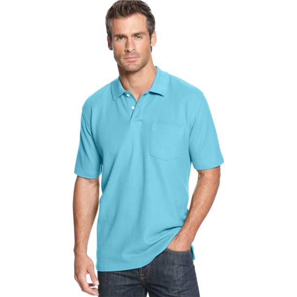Polo John Ashford de Rugby con bolsillo para hombre azul pequeño