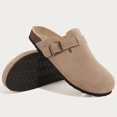 thumbnail image 3 of Crestar Cork Suede Mules Slippers For Women Fashion Men Clogs Shoes Classic Cork Antislip Outdoor Slippers With Arch Support tzw, 3 of 7