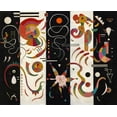 thumbnail image 2 of Kandinsky, Wassily 14x12 Black Ornate Wood Framed with Double Matting Museum Art Print Titled - Striped (Raye´), 2 of 4