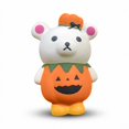 thumbnail image 3 of Halloween Bear Squishy Toy with Slow Rising Pu Foam, Single Piece, White Bear in Pumpkin, for Kids, Relaxation Toy, 3 of 3