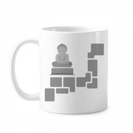 

Meditation Sitting Posture Sculpture Mug Pottery Cerac Coffee Porcelain Cup Tableware