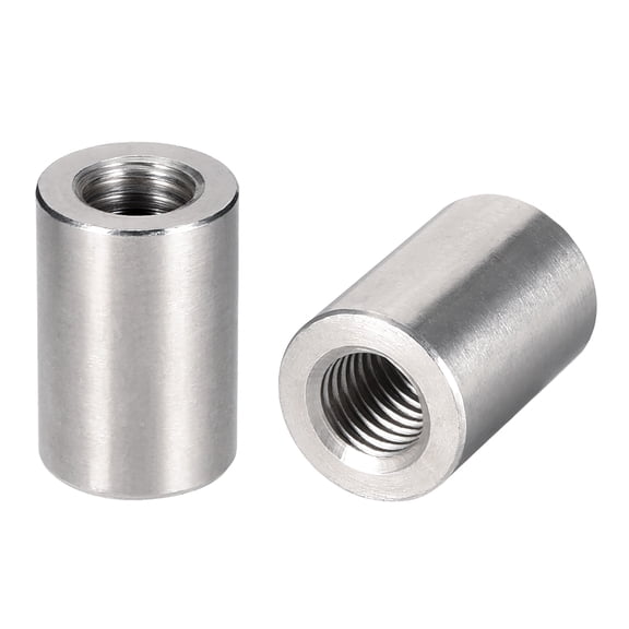 Round Connector Nuts, M12x30mm Height Sleeve Rod Nut Stainless steel 5 Pcs