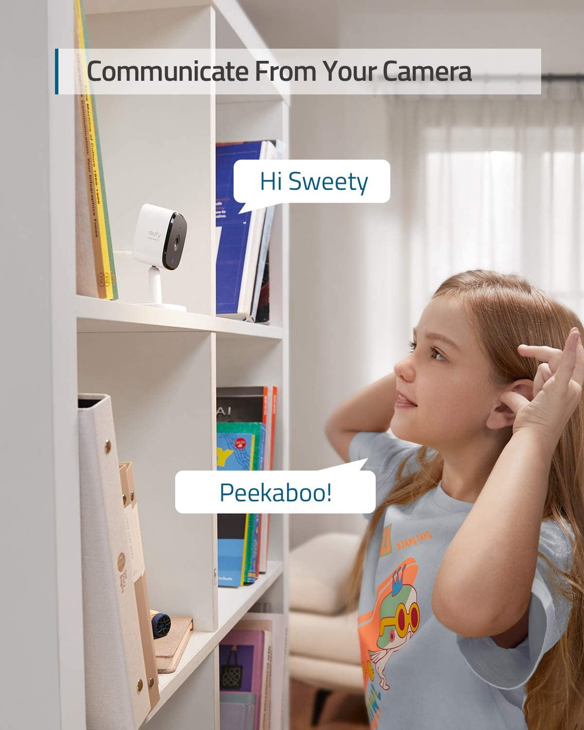 Eufy Security 2K Indoor Camera, White, 1 Pack