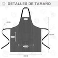 thumbnail image 2 of 4pcs Mandiles de Cocina Mujer con Bolsillo, Mandil Parrillero Hombre Ajustables, Adecuados para Chefs, Floristas, Panaderos, Manicuristas, 2 of 4