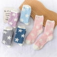 thumbnail image 3 of Women's Soft Fluffy Warm Bed Socks Ladies Winter Pentagram Coral Velvet Ladies Home Floor Slipper Plush Fuzzy Fleece Cozy Socks, 3 of 9