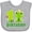 AC-Heather Grey, variant on Inktastic 1st Birthday Prince Frog Boys Baby Bib