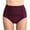 Purple, variant on Women High Waisted Cheeky Bikini Bottoms Solid Color Tummy Control Scrunch Butt Swim Bottom Only 2024