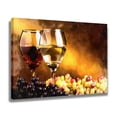 thumbnail image 2 of Póster de lienzo con dos copas de vino y unos racimos de uvas, decoración de dormitorio, paisaje deportivo, decoración de oficina, regalo, estilo marco, 20 x 30 cm, 2 of 8
