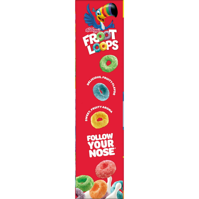 Kellogg's Froot Loops Original Breakfast Cereal, Family Size, 18.4 oz Box 