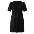 thumbnail image 4 of zttd women's nursing maternity nightshirts breastfeeding clothes short sleeve dress, 4 of 8