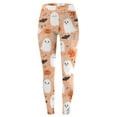 thumbnail image 4 of Sixuan Halloween Leggings for Women, Dress Womens Fall Fashion 2024, Women Soft Pumpkin Head Stripes Print Legging Slim Yoga Fitness Running, 4 of 4