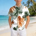 thumbnail image 7 of Ulanda Boys Hawaiian Shirts Casual Summer Short Sleeve Button Down Aloha Dress Beach Tee Tops Kids Hawaii Shirts for 5-14 Years (Dark Green, 5-6 Years), 7 of 7