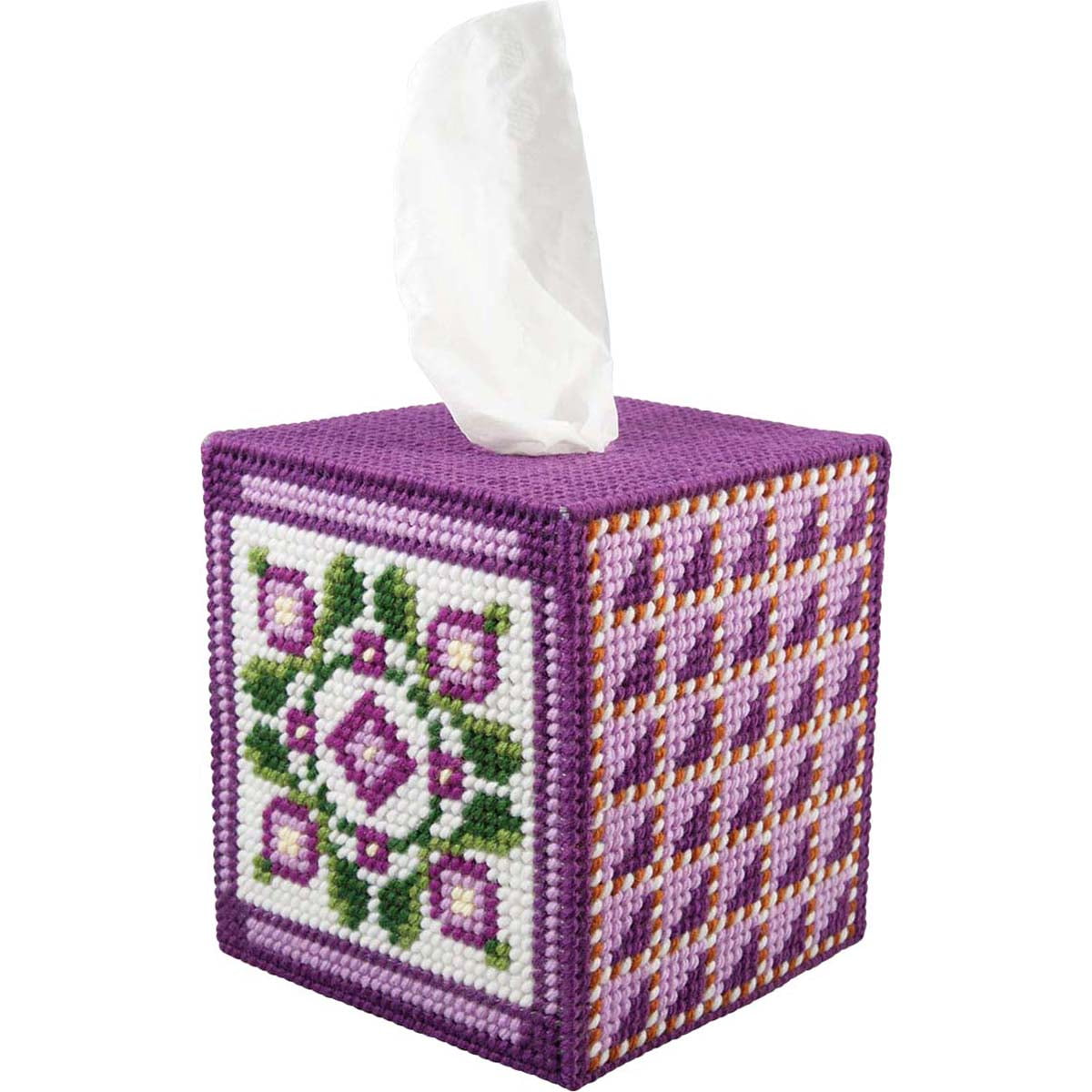 Herrschners ® Violet Wreath Tissue Box Plastic Canvas Kit - Walmart.com.