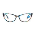 thumbnail image 3 of 2 Pairs of Cat Eye Floral Print Reading Glasses Blue Light Blocking Ladies Readers Spring Hinge Presbyopia Glasses +1.00 for Women, 3 of 7