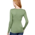 thumbnail image 3 of Women Active Long Sleeve Scoop Neck Top Basic T Shirts (FREE SHIPPING), 3 of 4
